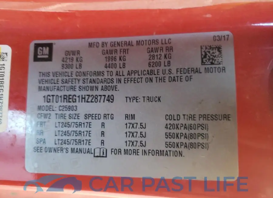 1GT01REG1HZ287749# 12