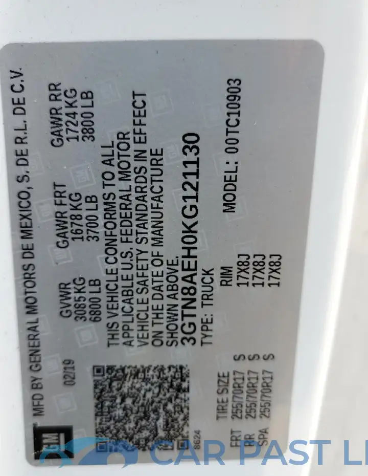 3GTN8AEH0KG121130# 10