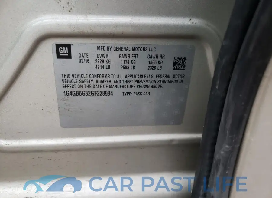 1G4GB5G32GF228994# 12