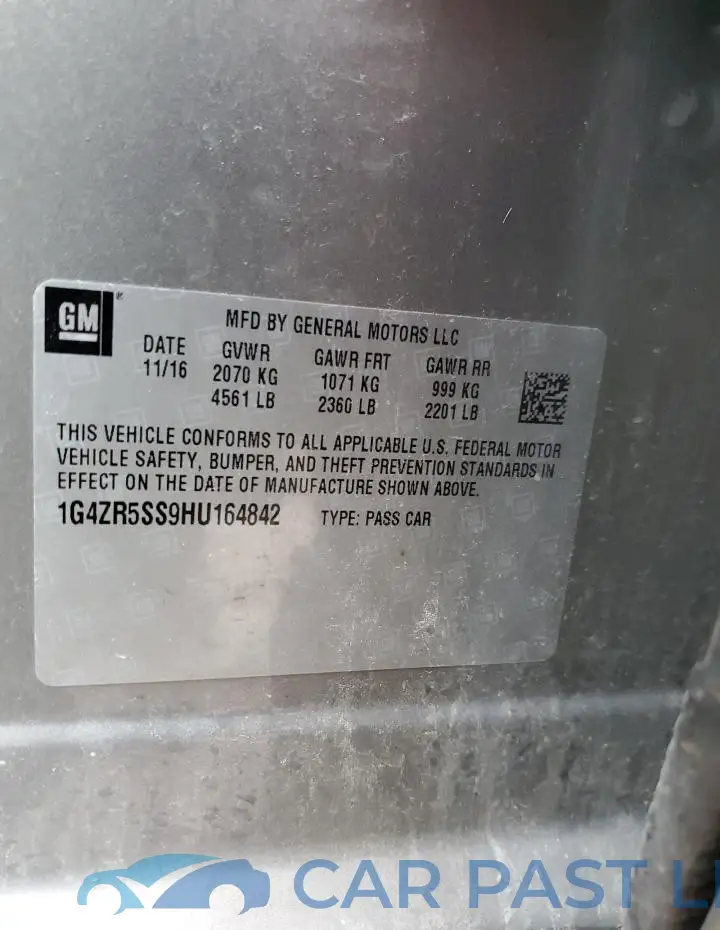 1G4ZR5SS9HU164842# 12