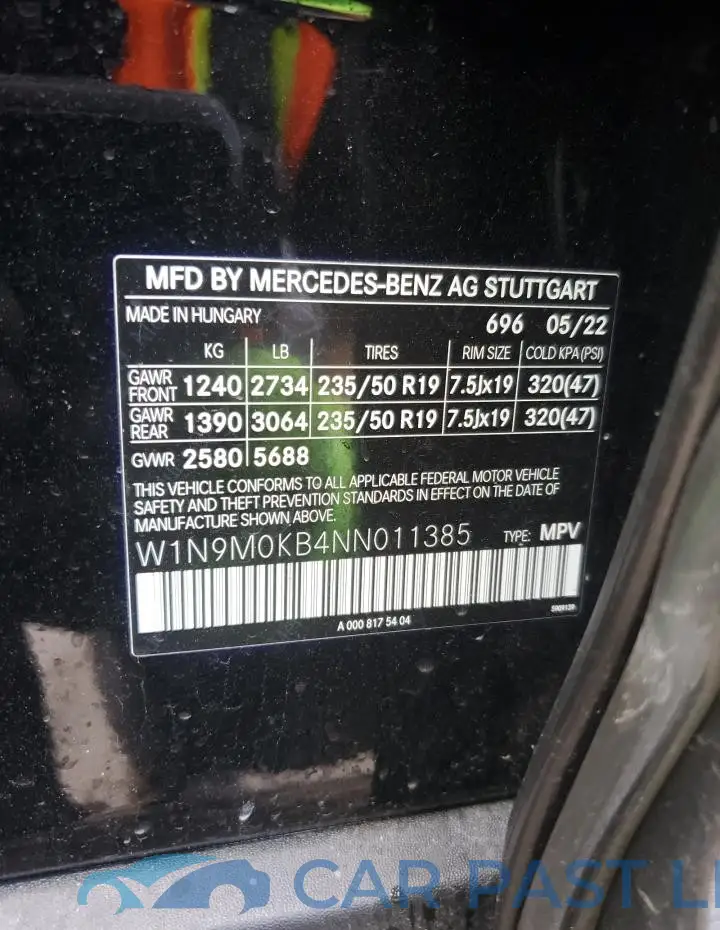 W1N9M0KB4NN011385# 13