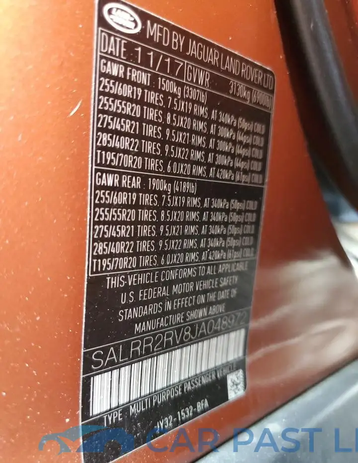 SALRR2RV8JA048972# 13