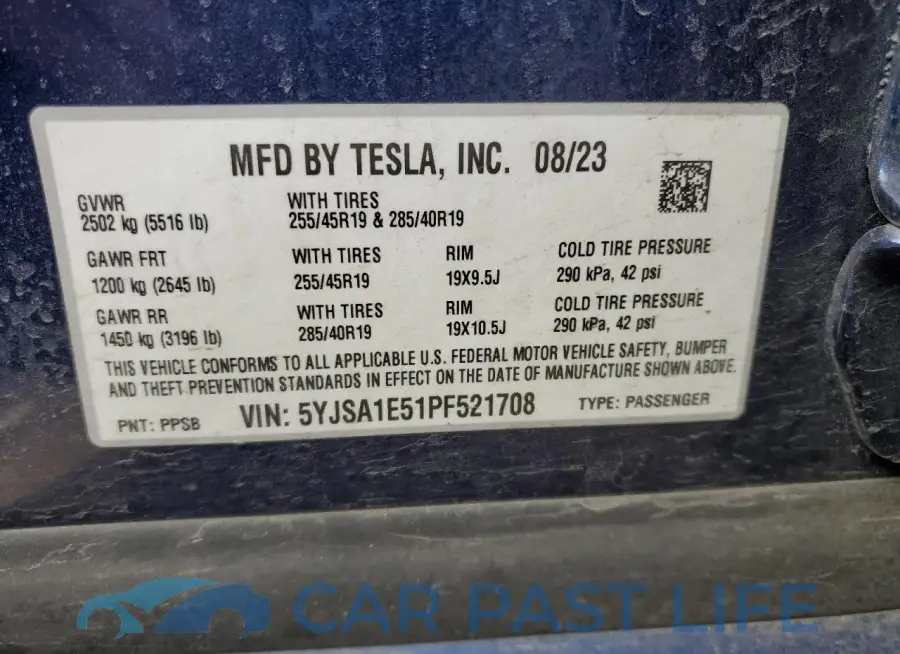5YJSA1E51PF521708# 12