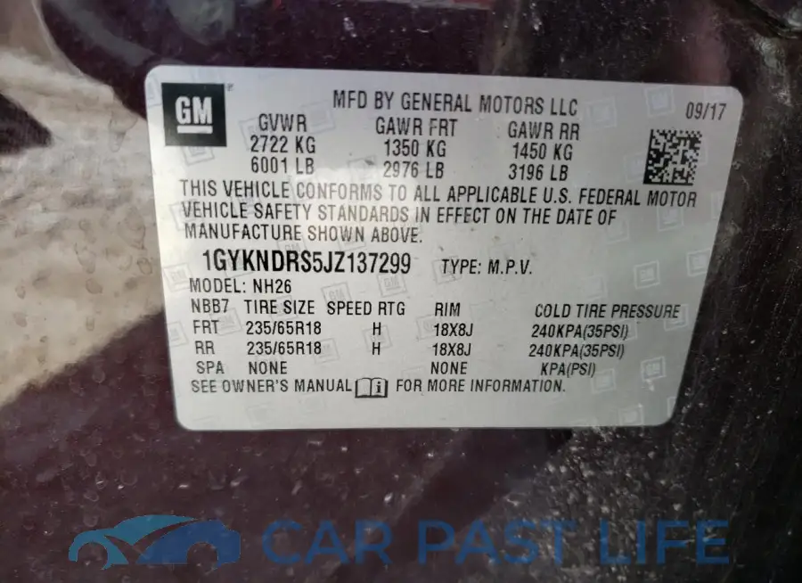 1GYKNDRS5JZ137299# 14