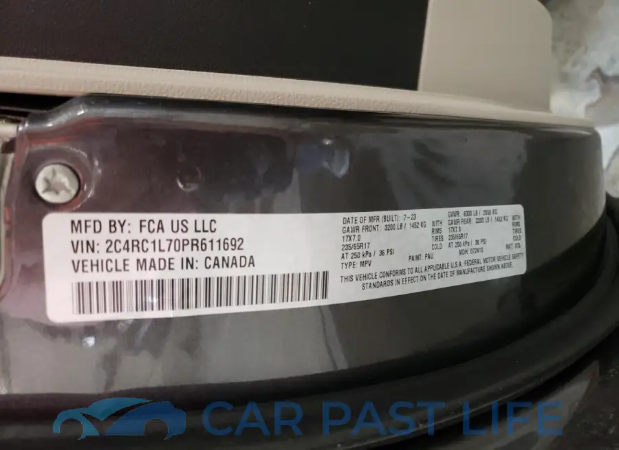 2C4RC1L70PR611692# 13