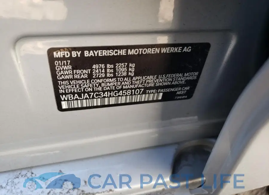 WBAJA7C34HG458107# 12