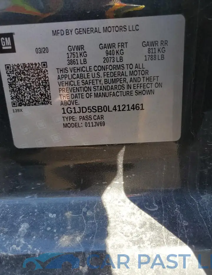 1G1JD5SB0L4121461# 12