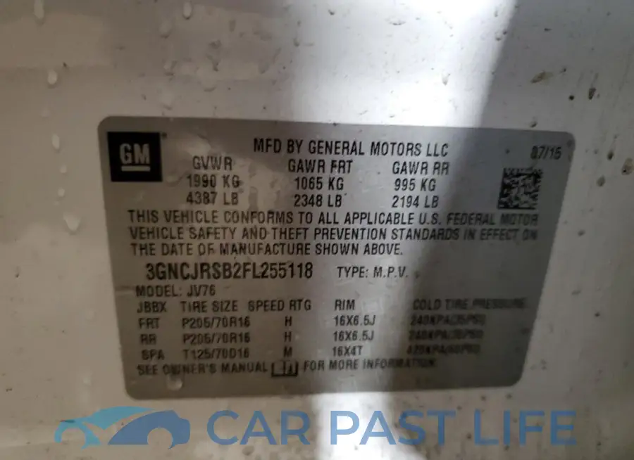 3GNCJRSB2FL255118# 13