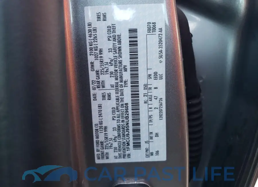 1FMCU9J95NUB29608# 13