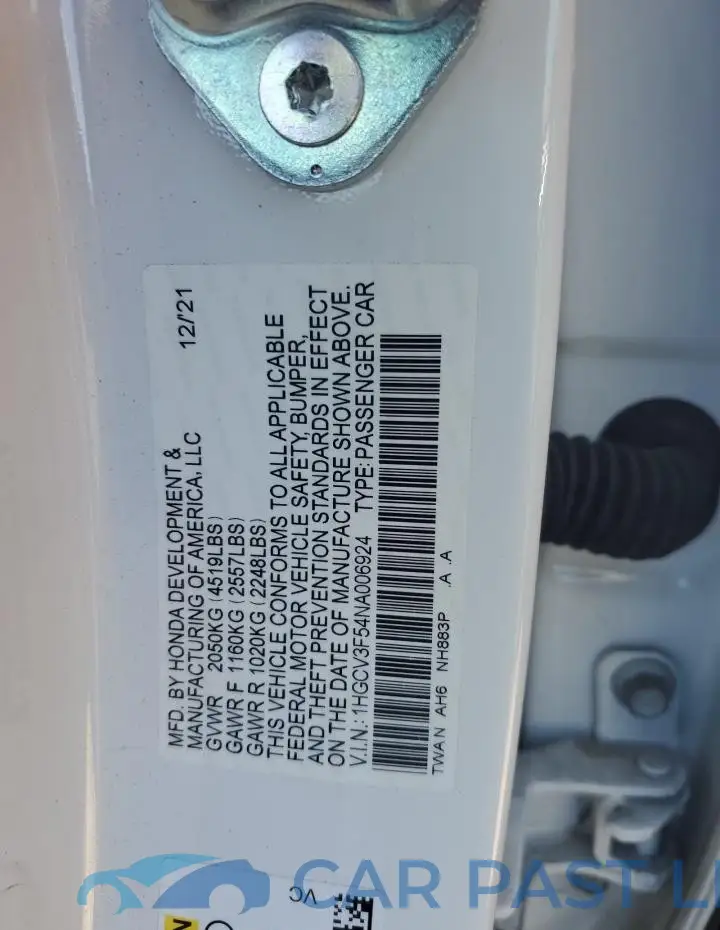 1HGCV3F54NA006924# 12