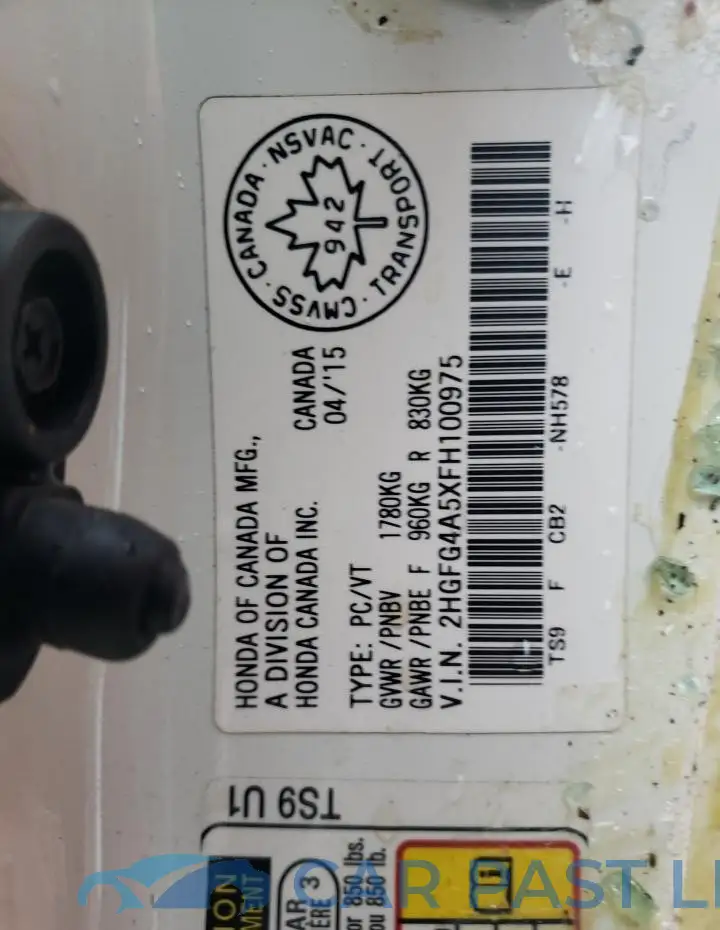 2HGFG4A5XFH100975# 13