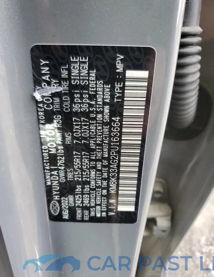 KM8K33AG2PU163664# 12