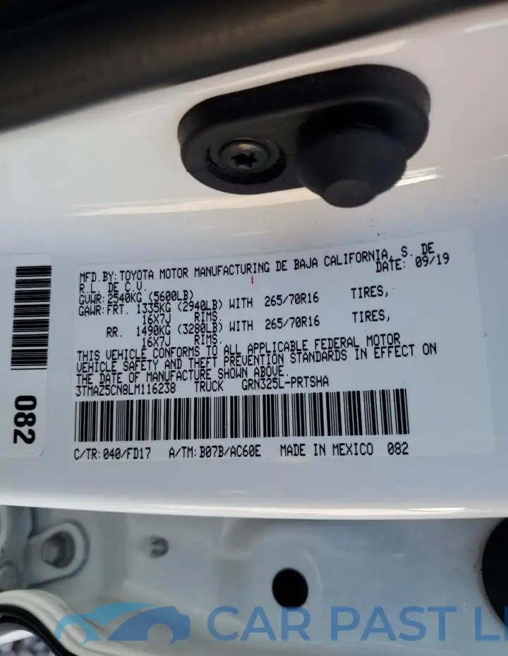 3TMAZ5CN8LM116238# 12