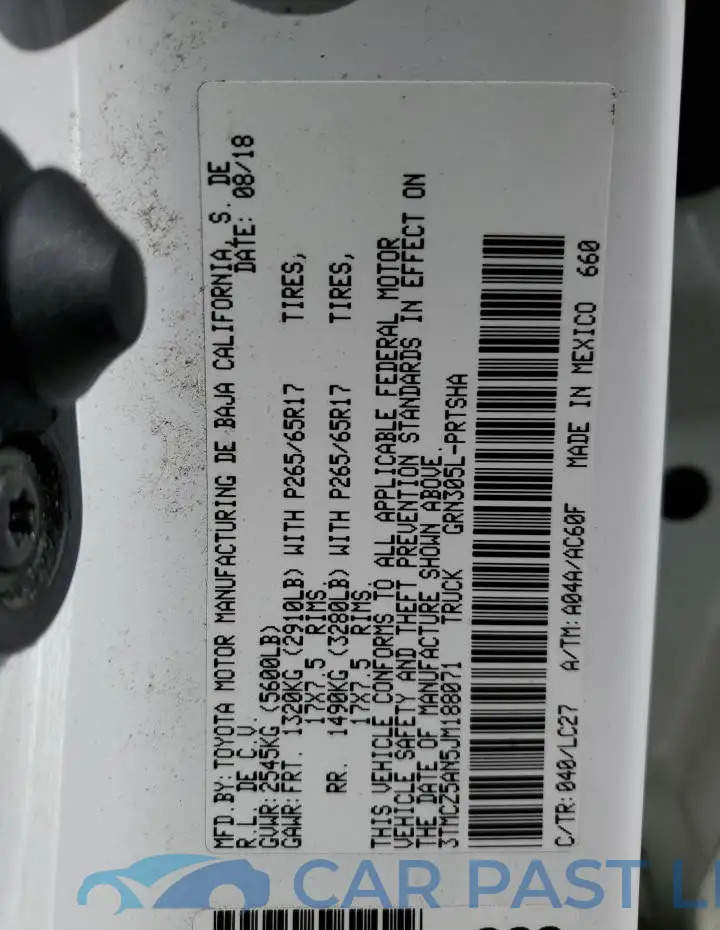 3TMCZ5AN5JM188071# 12