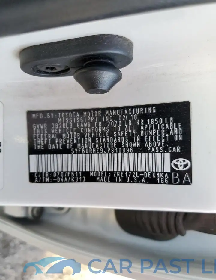 5YFBURHE9JP810896# 12