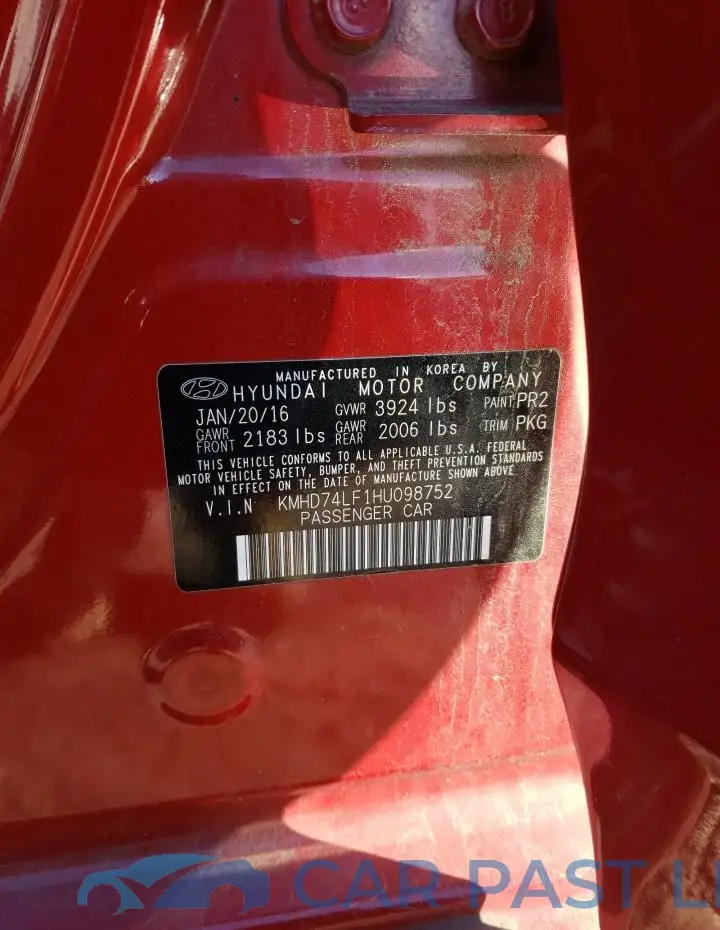 KMHD74LF1HU098752# 12