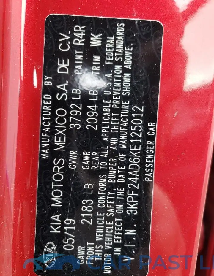 3KPF24AD6KE125012# 12