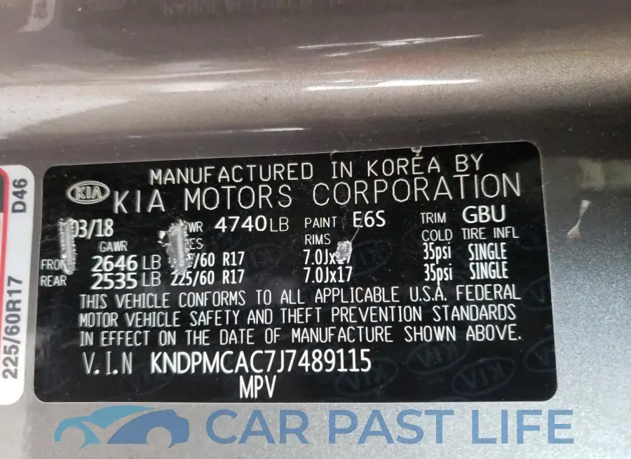 KNDPMCAC7J7489115# 12
