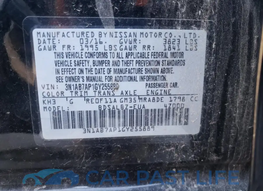 3N1AB7AP1GY255889# 12