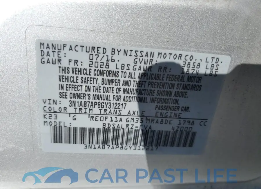 3N1AB7AP8GY312217# 12