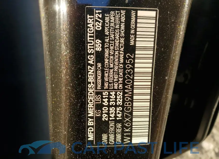 W1K6X7GB9MA023952# 12