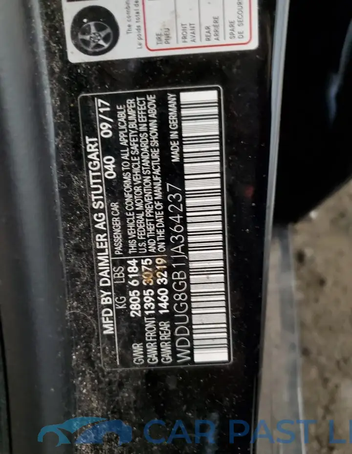 WDDUG8GB1JA364237# 12