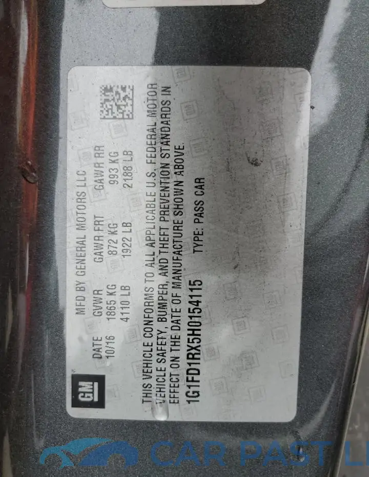 1G1FD1RX5H0154115# 12