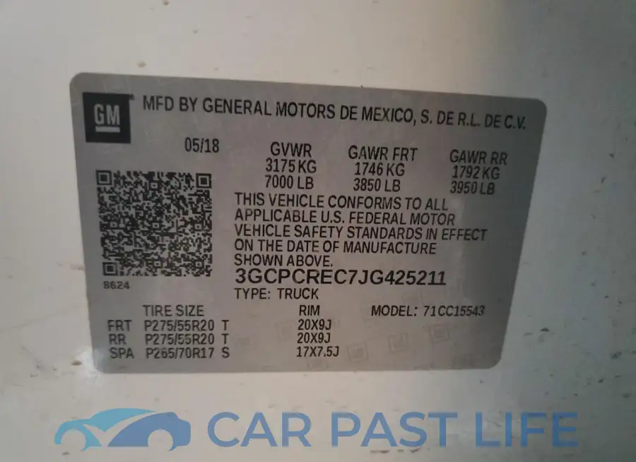 3GCPCREC7JG425211# 12
