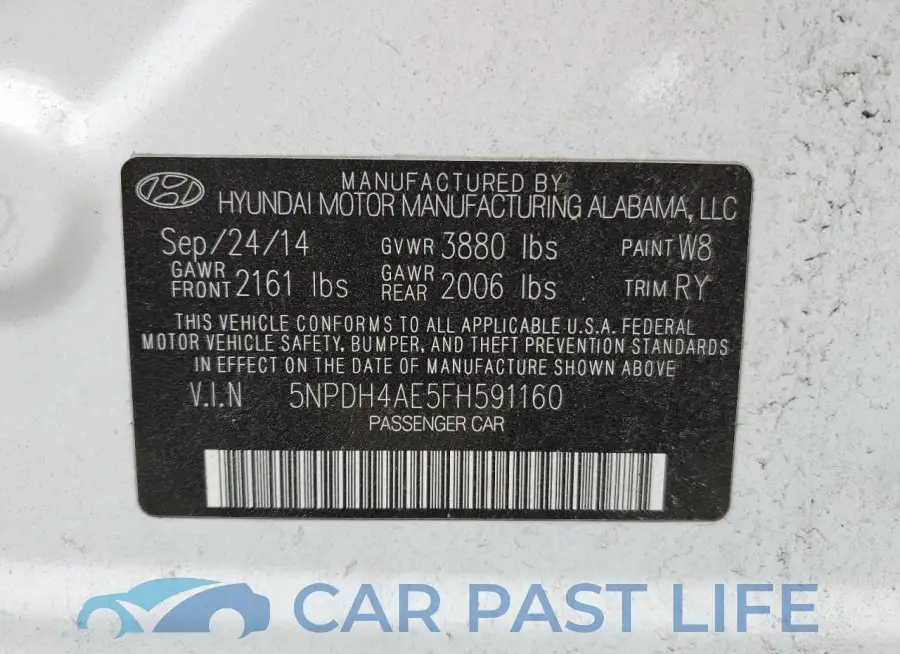 5NPDH4AE5FH591160# 12