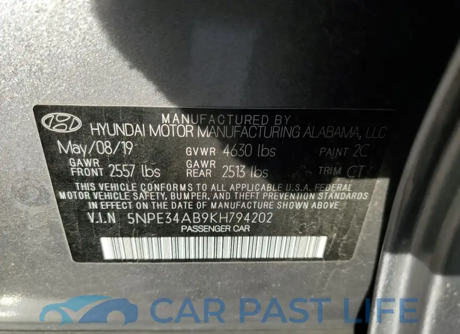 5NPE34AB9KH794202# 12