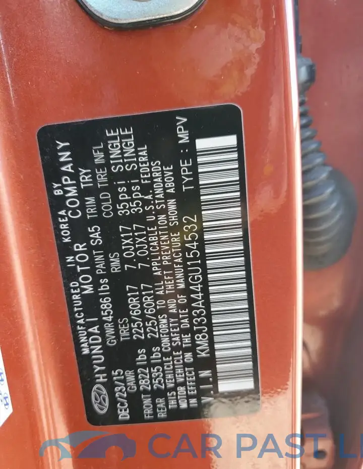 KM8J33A44GU154532# 12