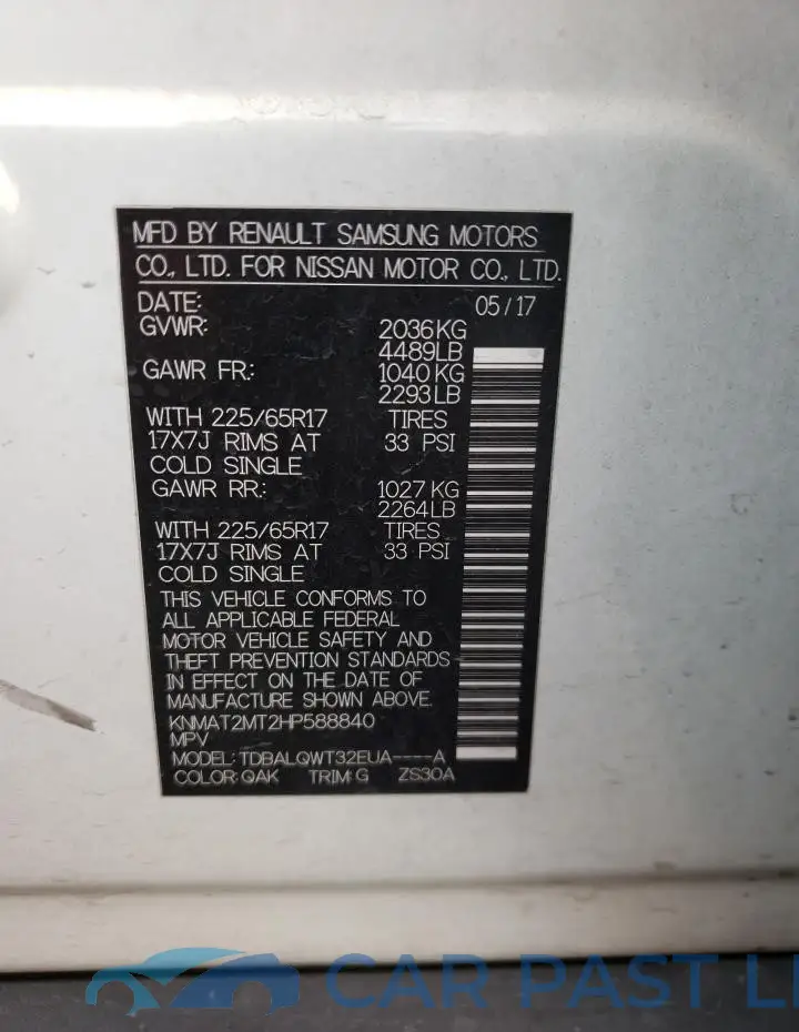 KNMAT2MT2HP588840# 14