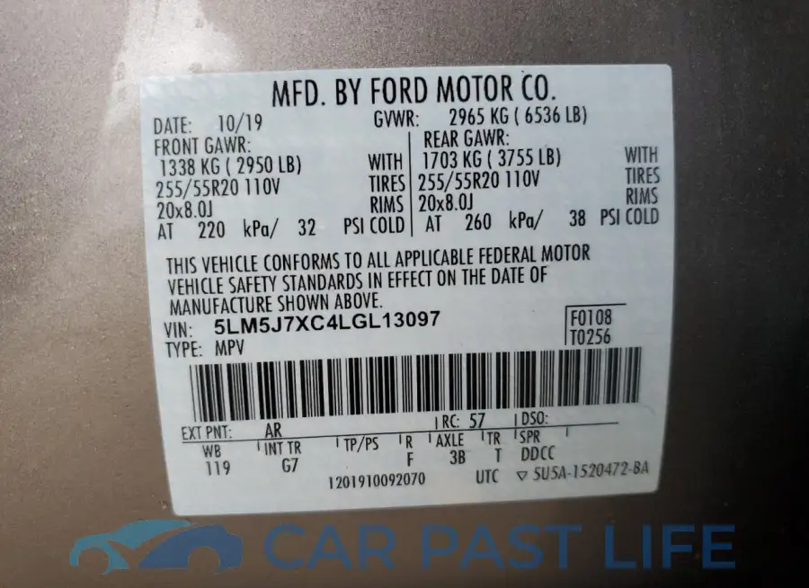 5LM5J7XC4LGL13097# 14