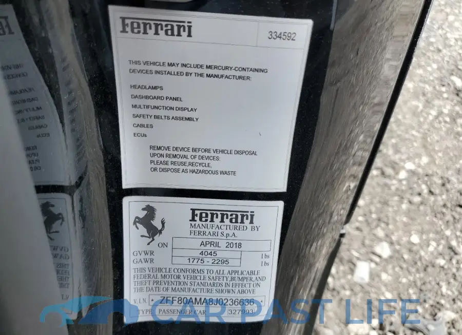 ZFF80AMA8J0236636# 12