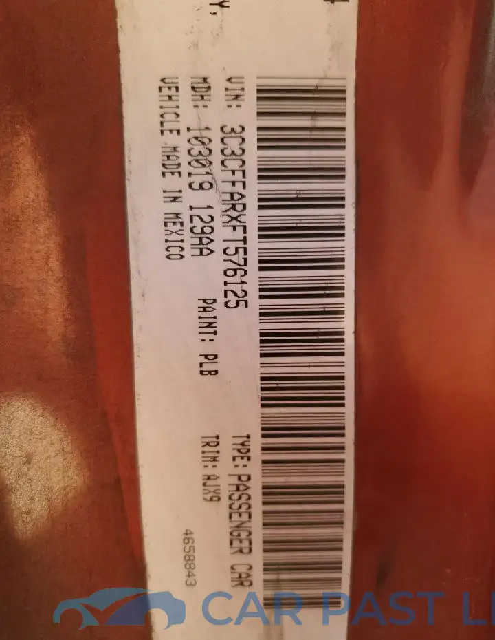 3C3CFFARXFT576125# 12