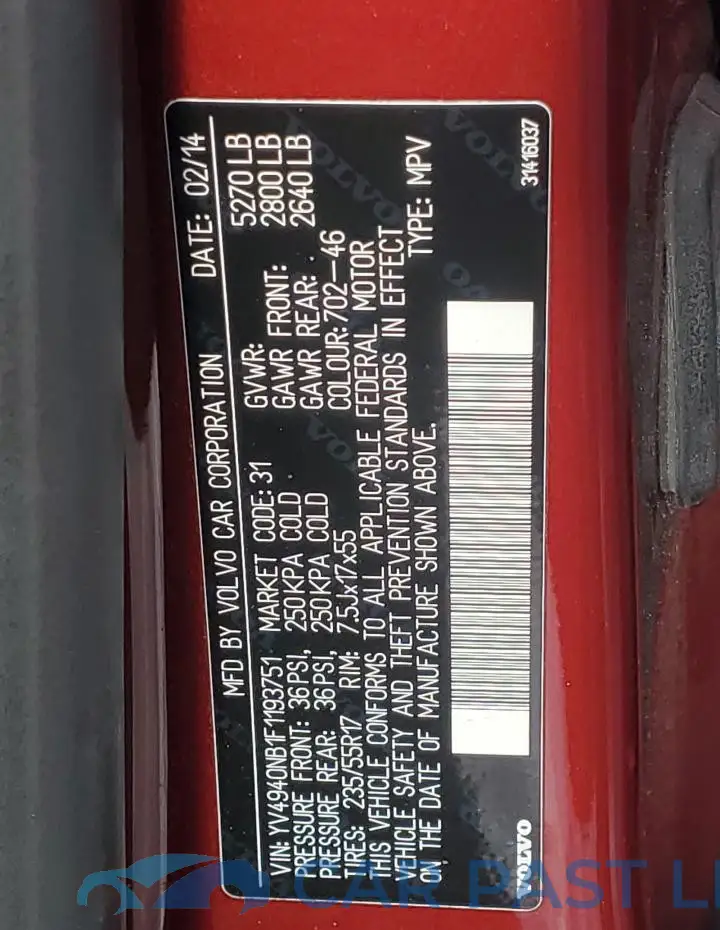 YV4940NB1F1193751# 12