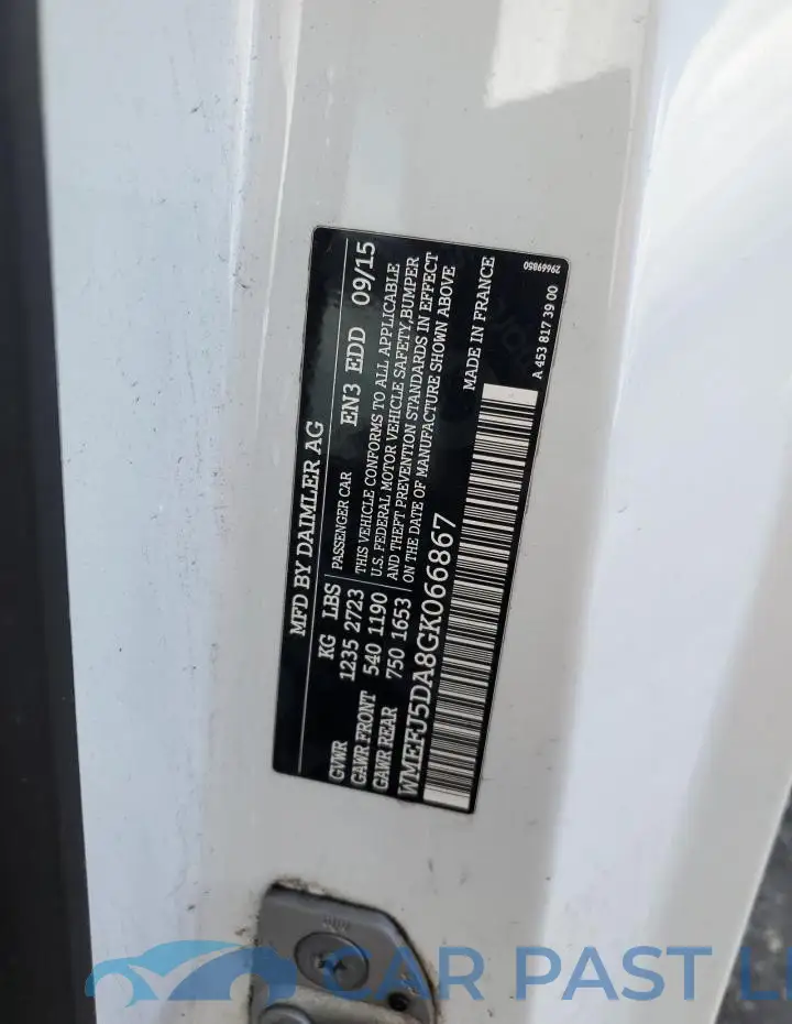 WMEFJ5DA8GK066867# 12