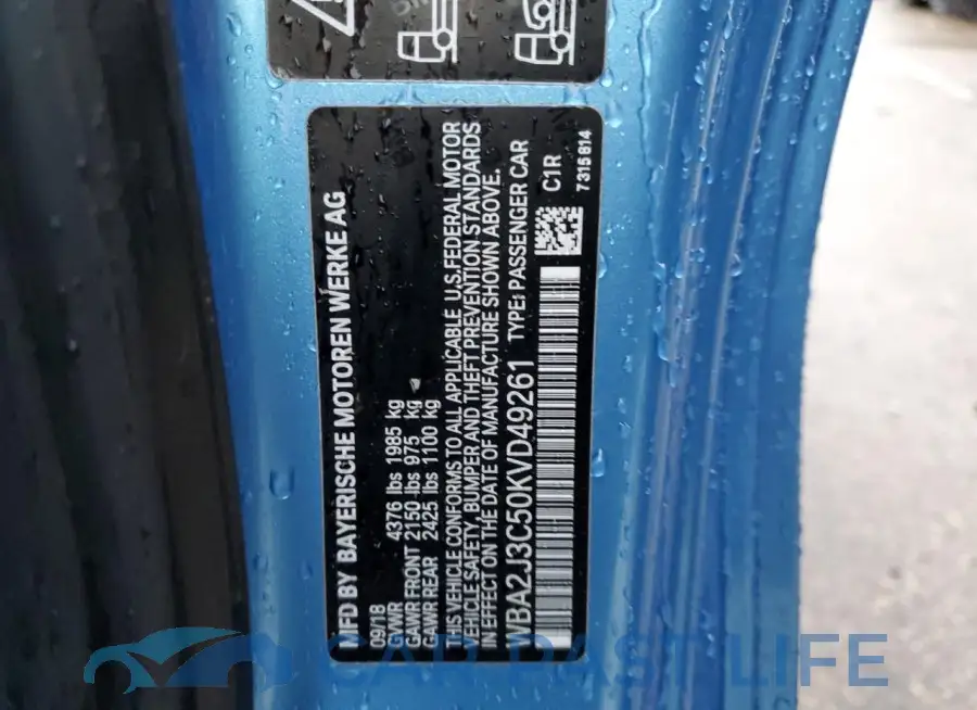 WBA2J3C50KVD49261# 12