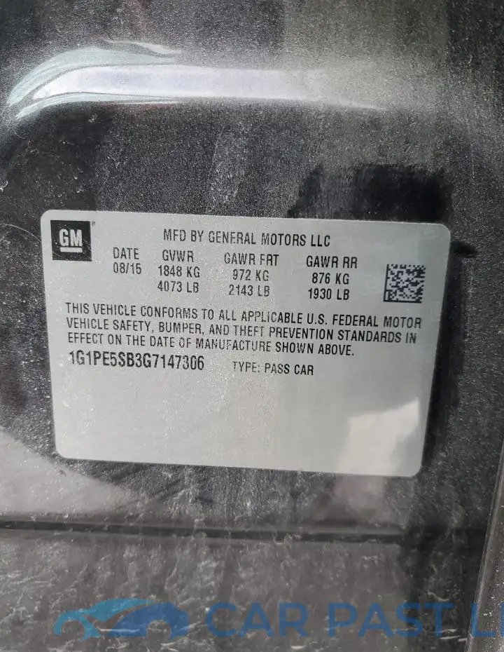 1G1PE5SB3G7147306# 12
