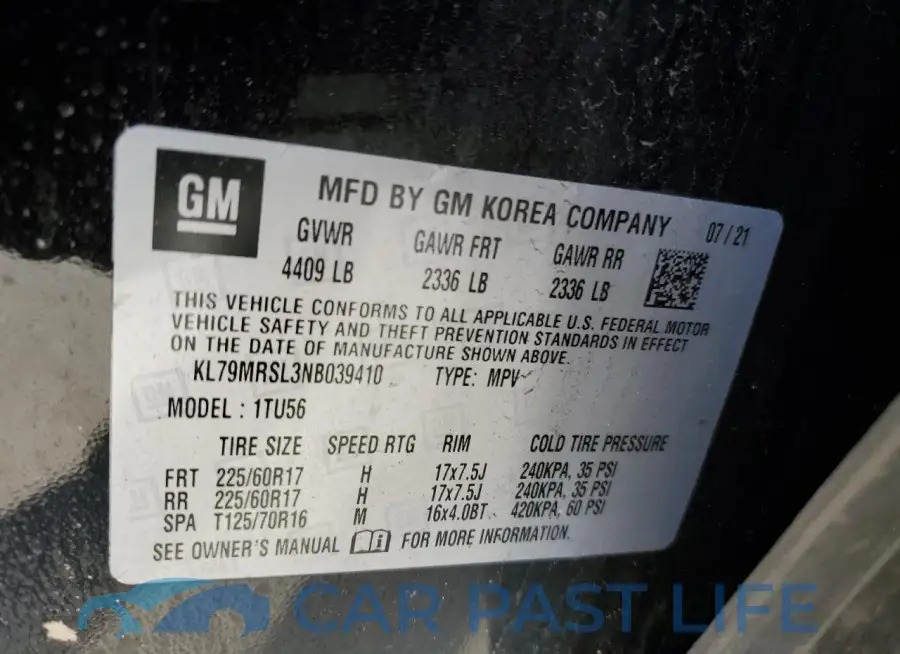 KL79MRSL3NB039410# 12