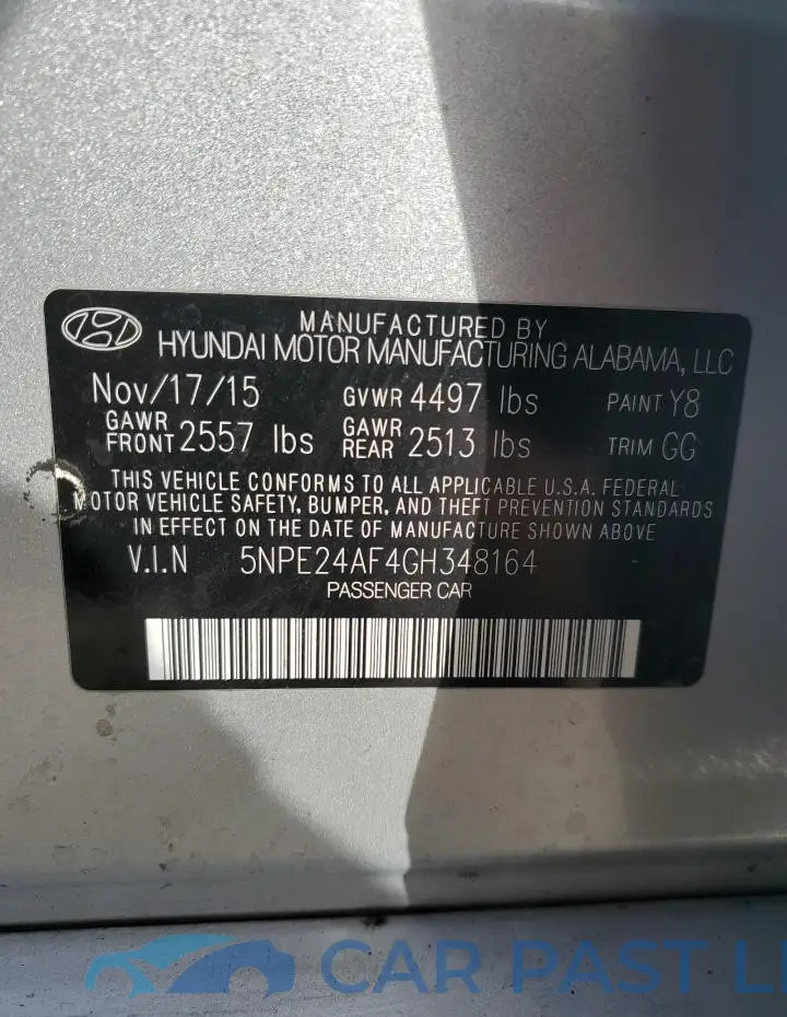 5NPE24AF4GH348164# 12