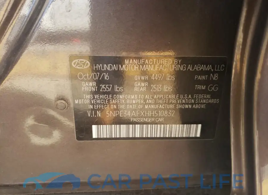 5NPE34AFXHH510832# 12