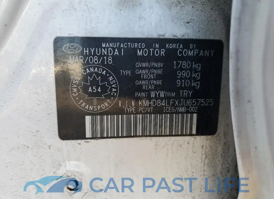 KMHD84LFXJU657525# 12