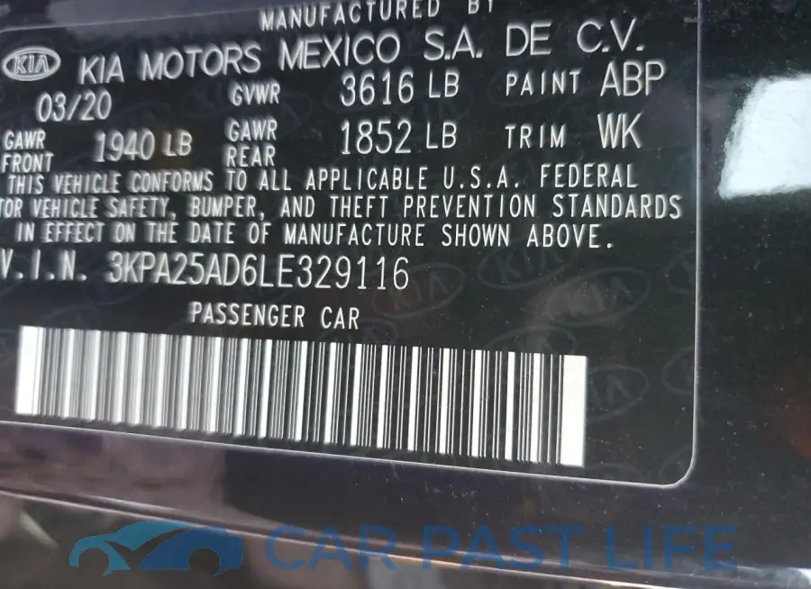 3KPA25AD6LE329116# 12