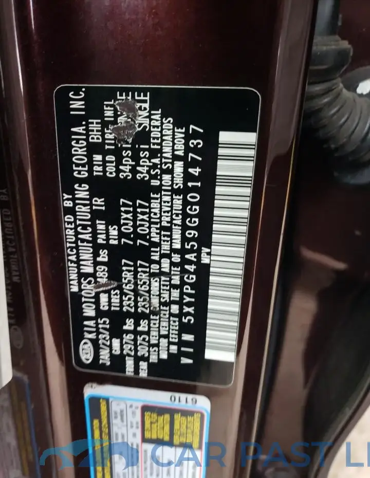 5XYPG4A59GG014737# 12