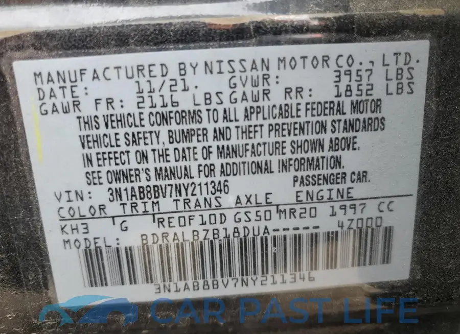3N1AB8BV7NY211346# 12