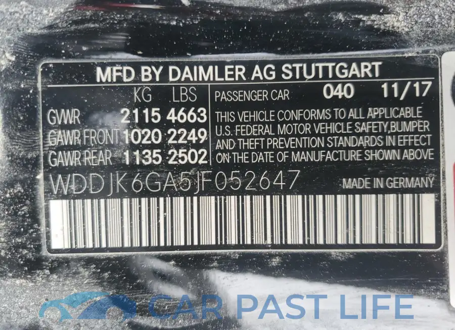 WDDJK6GA5JF052647# 12