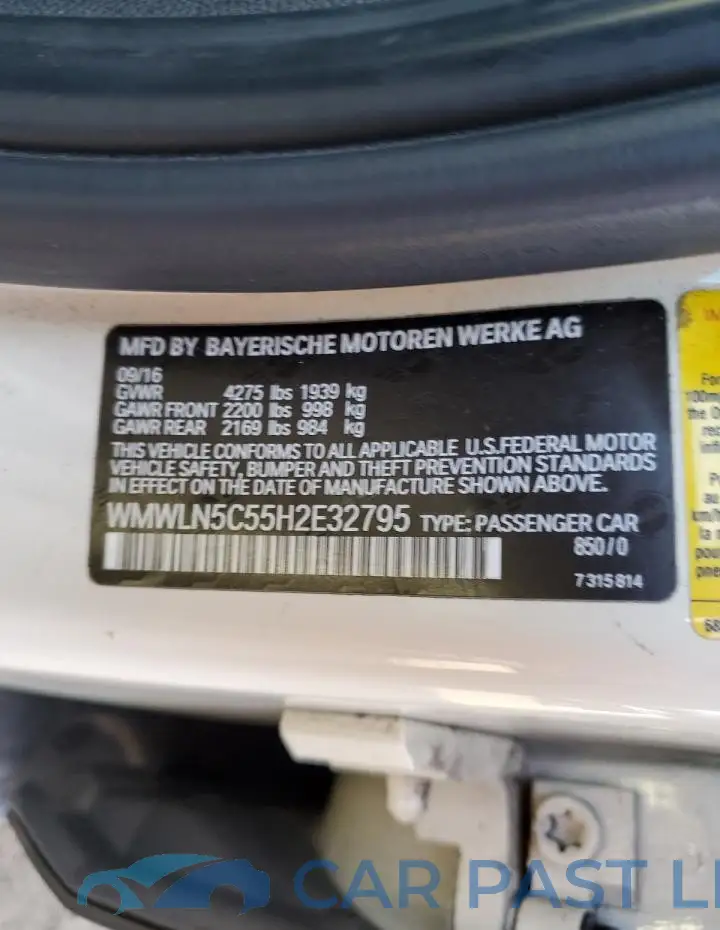 WMWLN5C55H2E32795# 12