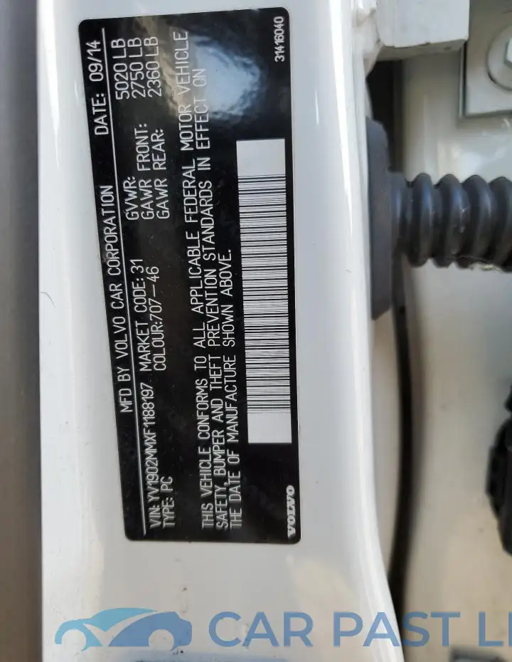 YV1902MMXF1188197# 12