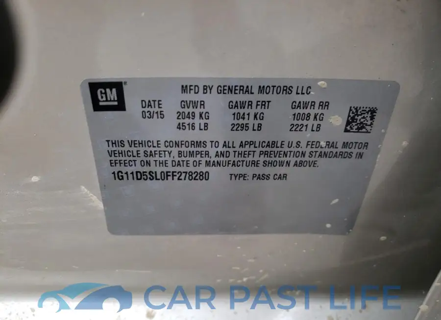1G11D5SL0FF278280# 12